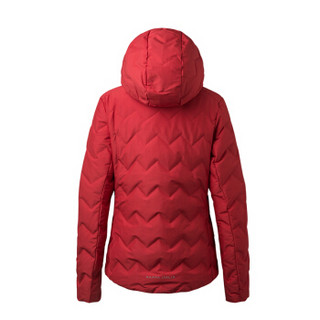 Kappa卡帕 女款羽绒服短款梭织背靠背加厚保暖运动外套冬季K0762YY09 暗红色-557 XXL