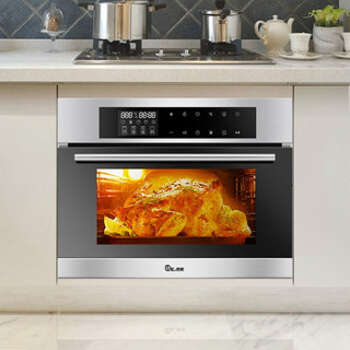 德普（Depelec） 蒸烤一体机嵌入式蒸烤箱家用蒸汽蒸箱烤箱一体机二合一SJ500 黑色