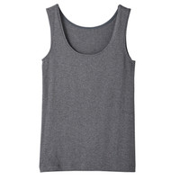 无印良品 無印良品 MUJI 女式 棉保暖 背心 炭灰色 M