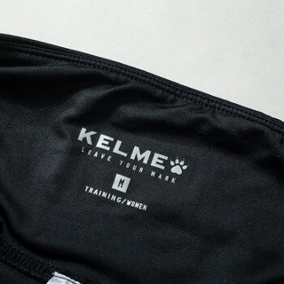 KELME/卡尔美2019新款瑜伽长裤中腰跑步运动透气九分裤提臀紧身健身裤女36922020 黑色 XL