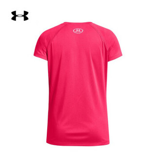 Under Armour 安德玛官方UA女童Big Logo Solid运动短袖T恤-1331678 粉色975 童XL