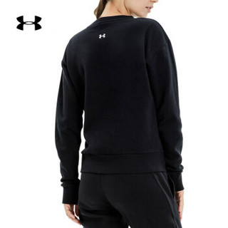 安德玛官方 UA RIVAL 女子 抓绒圆领运动卫衣 Under Armour-1345048 黑色001 XS