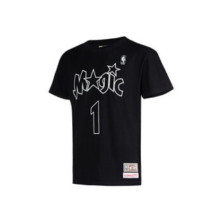 NBA-Mitchell&Ness  魔术队 麦迪 球员休闲透气短袖 黑色 黑色 M