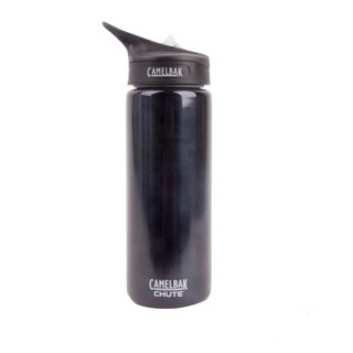 美国户外运动水壶不锈钢吸管水杯双层保温水瓶 冰球水壶 可配加长吸管 53891暗黑色0.6L