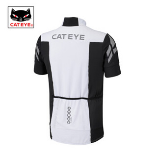 猫眼（CATEYE） 夏季骑行服短袖白色上衣车衣男女速干透气运动服自行车装备 白色 XL