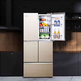 万宝（Wanbao） 496升 变频智能冰箱 对开门 F+多门电冰箱 风冷无霜 细胞养鲜 净味杀菌 BCD-496WPCE  香槟金