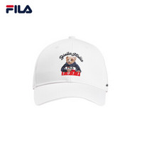 FILA（斐乐）2019  W系列棒球帽男女同款2019春季新款运动休闲帽时尚刺绣棒球帽 标准白-WT XS