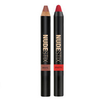 羽德诗（nudestix） 唇膏腮红笔 二用妆效持久 亮红色+自然褐色