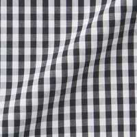 無印良品 MUJI 無印良品  女式 新疆棉水洗平纹 双重格子衬衫 黑色 S