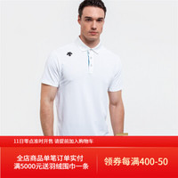 DESCENTE迪桑特 TRAINING系列 男子短袖POLO衫 D9331TPS60 白色-WT L(175/96A)