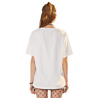 Kappa卡帕 女款运动短袖休闲T恤夏季半袖|K0822TD83 漂白-001 M
