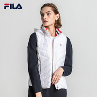 FILA斐乐2018 G系列羽绒服女冬季新品运动休闲羽绒夹克白鸭绒羽绒马甲 标准白-WT 175/92A/XL