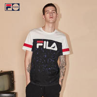 FILA（斐乐）2019 FUSION 系列男子短袖衫夏季新款 圆领短袖T 黑色-BK 190/108A/XXXL