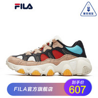 FILA 斐乐官方旗舰店 JAGGER爪爪鞋老爹鞋2019年新款复古跑鞋休闲鞋情侣鞋跑步鞋男鞋女鞋 女古巴沙/黑色-CB（鞋型宽松，瘦脚建议拍小半码） 37.5