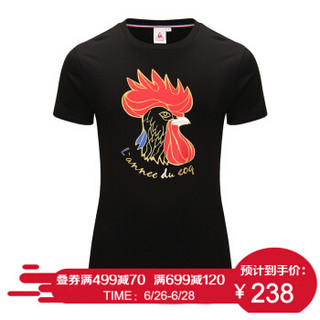 lecoqsportif乐卡克法国公鸡男圆领短袖T恤CB-0101171 黑色/BLK XXL