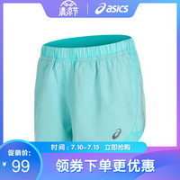 ASICS亚瑟士运动短裤女健身跑步LITE-SHOW 4IN短裤 142576-0904 水蓝色 S