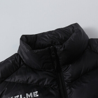KELME卡尔美秋冬运动羽绒服马甲男保暖足球训练背心K15P019-1 黑 S