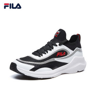 FILA 斐乐官方RADIAL/光晕 男子训练鞋 2019秋季新款休闲运动鞋男 黑色/集团白-BW 42