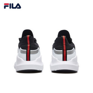 FILA 斐乐官方RADIAL/光晕 男子训练鞋 2019秋季新款休闲运动鞋男 黑色/集团白-BW 42