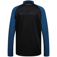 KELME卡尔美儿童足球训练服长袖半拉链针织套头衫3873301 深蓝/荧光玫红 150