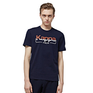 Kappa卡帕 男款运动短袖休闲T恤夏季半袖|K0812TD02 深海蓝-888 M