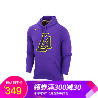 NBA湖人队 Nike Logo City Edition 连帽衫抓绒卫衣 AA3672-505 图片色 M