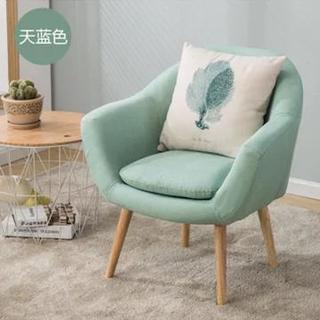 一米色彩现代简约单人布艺可拆洗沙发（淡蓝色 单人位）