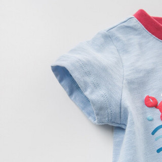 davebella戴维贝拉2019夏装新款儿童衣服男童卡通短袖T恤宝宝上衣 海洋印花 90cm(3Y（建议身高80-90cm）)