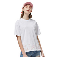 Kappa卡帕 女款运动短袖休闲T恤夏季半袖|K0825TD61D K0825TD61D-001/漂白 S