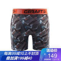 CRAFT/夸夫特 Greatness 男款6英寸平角裤 透气排汗舒适干爽内裤 黑底暗花/田野绿 XXL