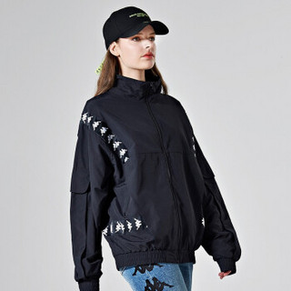 Kappa卡帕BANDA 串标情侣男女开衫夹克外套 新款|KPARCJJ45M 黑色-990 M