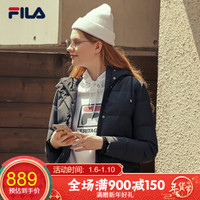 FILA 斐乐官方 女子羽绒服 2019冬季新款 时尚运动羽绒服女 传奇蓝-NV 155/76A/XS