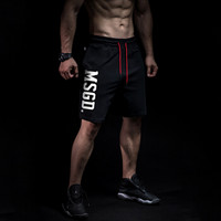 MSGD运动短裤 男子健身综合训练棉质五分裤 Fortitude Black 坚毅黑 XL(现货开售)