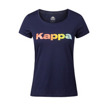 Kappa卡帕 女款运动短袖休闲T恤夏季半袖|K0622TD34F 深蓝-882 XL