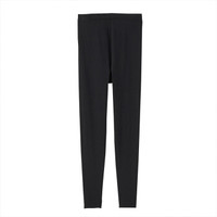 无印良品 無印良品 MUJI 孕妇 棉弹力 十分长收腿裤 黑色 M-L
