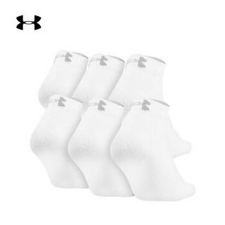 Under Armour 安德玛 UA中性Cotton 2.0袜—单色六双装-1315558 白色100 MD