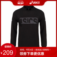 ASICS亚瑟士 新款男式印花圆领衫 运动卫衣 19春夏 2031A691-021 黑色 XL