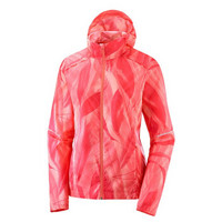 萨洛蒙（Salomon）女款防风夹克皮肤衣AGILE WIND PRINT HOODIE W19新品 C10318粉红色 L