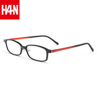 汉（HAN）老花镜至轻男女款 TR材质老花眼镜成品 HN33001 黑红色 200(建议55-59岁)