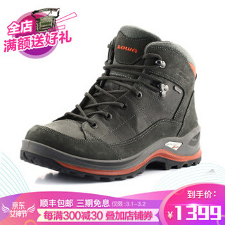 LOWA 德国 登山鞋作战靴户外防水徒步鞋BORMIO GTX QC进口男款中帮 L310914 石墨色/铁锈红色 44