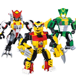 儿童益智拼装变形玩具 拼插积木 【神木猿】波比308颗:猪猪侠五灵卫