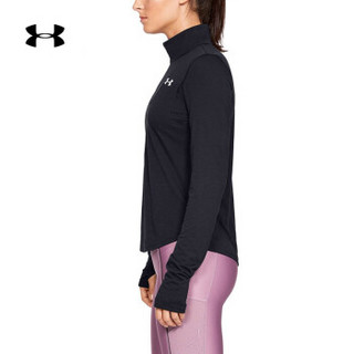 安德玛官方 UA Streaker女子1/2拉链运动长袖T恤Under Armour-1326502 黑色001 M