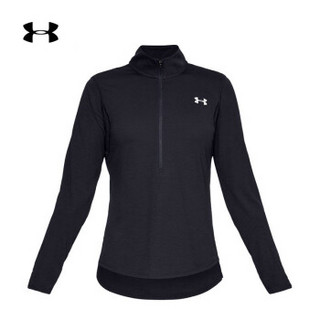 安德玛官方 UA Streaker女子1/2拉链运动长袖T恤Under Armour-1326502 黑色001 M