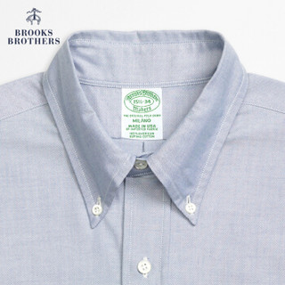 Brooks Brothers/布克兄弟男士牛津纺Supima棉正装衬衫1000025471 4003-蓝色 15/H/3