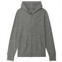 無印良品 MUJI 無印良品 男式 棉混 拉链连帽衫 灰色 XS