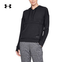 安德玛官方 UA Fleece 女子 1/2拉链运动卫衣 Under Armour-1318038 黑色001 XL