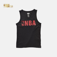 NBA STYLE潮流服饰 NBA夏季男女款共用款 圆领背心T恤 黑色 L