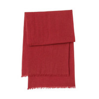 无印良品 MUJI 羊绒平织 披肩 红色 180x80cm