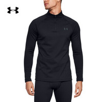 Under Armour 安德玛官方 UA男子 Base 4.0 1/4拉链运动T恤-1343242 黑色001 XL