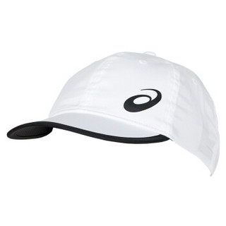 ASICS/亚瑟士新款男女网球帽运动遮阳帽鸭舌帽檐户外 3043A003-001 白色 M